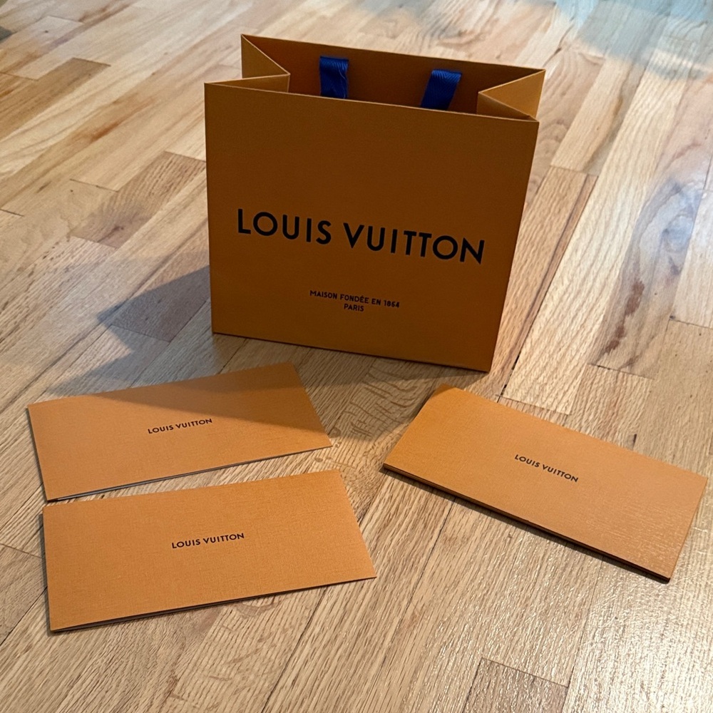 Louis Vuitton Small Shopping Bag with Envelopes 10lx6wx8h